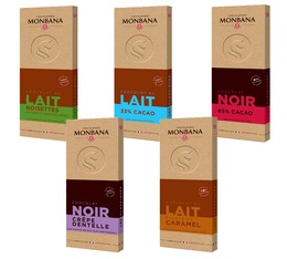 Pack de 5 tablettes au chocolat (5x100gr) - Monbana