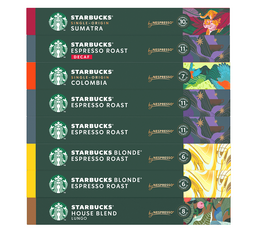 Pack découverte - 80 capsules café compatibles Nespresso® pour professionnels - Starbucks 