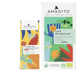 Pack AMADITO - Capsules Nespresso Compatible + Chocolat Noir Grand Cru 78%