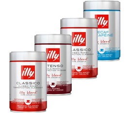 Illy Ground Coffee Discovery Pack - 4x 250g