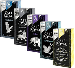 Pack découvertes 5x10 capsules Les Pures Origines - compatible Nespresso® - CAFE ROYAL