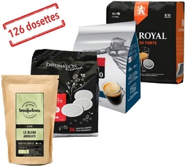 Pack Cafés Costauds (Exclusivité MaxiCoffee) : 126 dosettes souples Senseo®