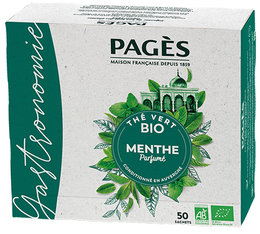 Thé vert Menthe bio 50 sachets - PAGÈS