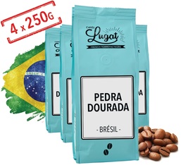 Café en grains : Brésil - Pedra Dourada - 1kg - Cafés Lugat