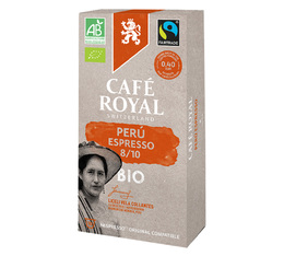 10 capsules Pérou Bio compatibles Nespresso® - CAFE ROYAL