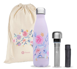 Bouteille isotherme inox 50 cl - Coffret Rosa Qwetch