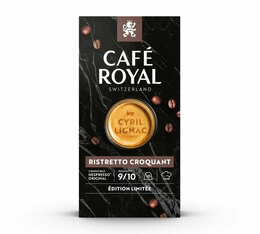 10 Capsules compatibles Nespresso® Ristretto Croquant par Cyril Lignac - Café Royal