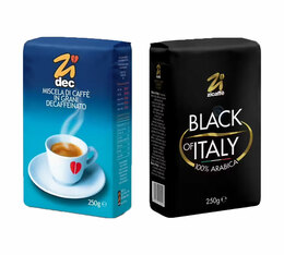 Pack café en grains Black of Italy + Décaféiné - ZICAFFE