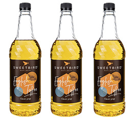 Lot de 3 Sirops pour professionnel English Toffee 3 x 1L - SWEETBIRD