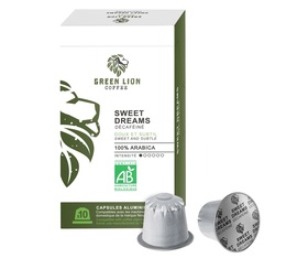 10 capsules compatibles Nespresso® Sweet dreams décaféiné - GREEN LION COFFEE