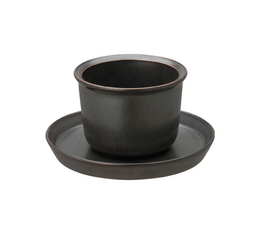 Tasse et sous-tasse couleur noir 