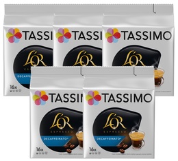 Pack Dosette Tassimo L'Or Espresso Décaféiné - 5 x 16 T-Discs
