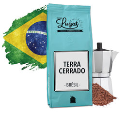 Café moulu pour cafetière italienne : Brésil - Terra Cerrado - 250g - Cafés Lugat