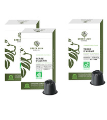 Offre Spéciale 2+1 - 30 Capsules Bio Terre d'avenir Commerce Equitable - compatibles Nespresso® - GREEN LION COFFEE