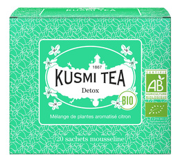 Thé vert et maté Detox bio - 20 sachets mousselines - Kusmi Tea
