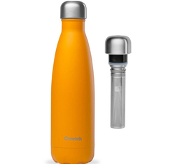 Bouteille isotherme inox POP Orange 50cl + son infuseur - QWETCH