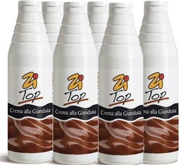 Lot de 6 Sauces Topping Zitop de Zicaffé - Gianduia (chocolat et noisette) - 6 x 900 ml