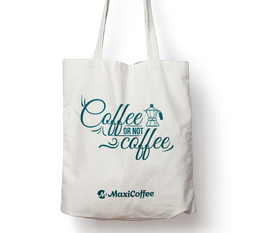 Tote bag Coton Classique Ecru 'Coffee or not Coffee' - L'Atelier du Tote Bag