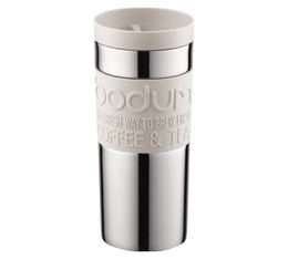 Travel Mug isotherme double paroi inox 35 cl Blanc crème - Couvercle à vis - Bodum