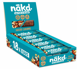Boîte distributrice de 18 barres énergétiques Caramel salé NAKD 