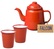 Service à thé théière + 2 tasses rouge pillarbox - Falcon