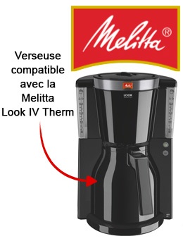 verseuse cafetiere melitta look iv therm noire