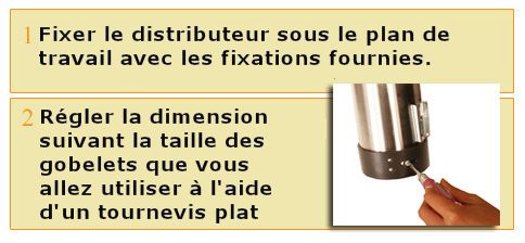 distributeur gobelets horizontal