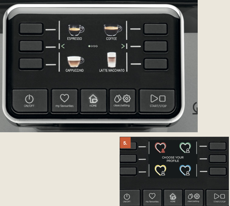 Gaggia Cadorna Prestige RI9604/01 affichage ecran