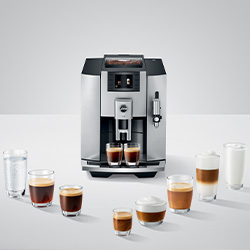 Machine à café à grains Jura E8 Moonlight Silver