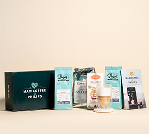 Coffret cadeau caf&eacute; MaxiCoffee x Philips