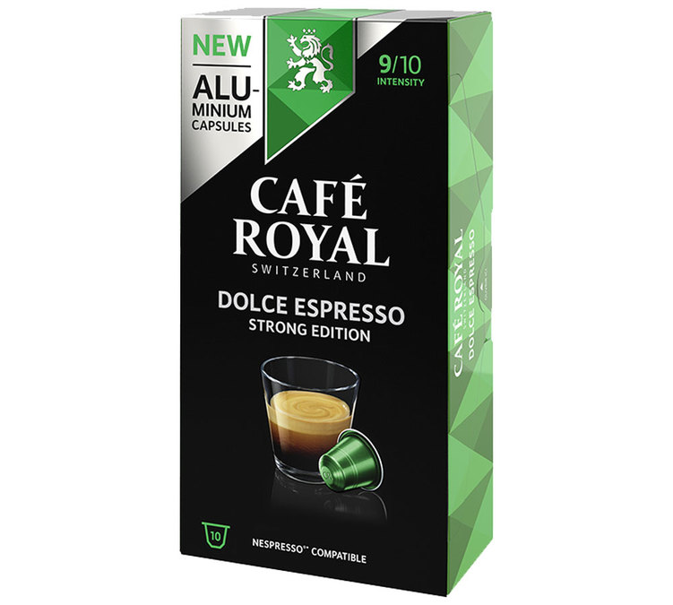 10 Capsules Aluminium Dolce Espresso Pour Nespresso Café Royal