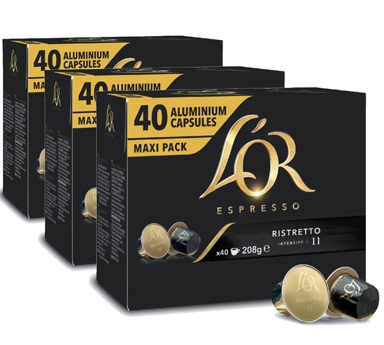 120 capsules Ristretto L'Or Espresso pour Nespresso