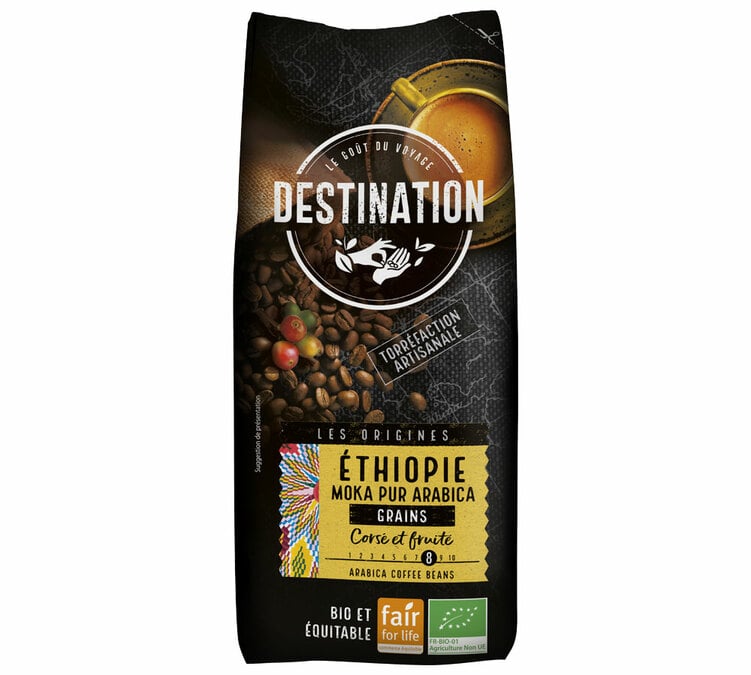 Café en grain 1kg - 100% Arabica Moka Bio Ethiopie - Destination