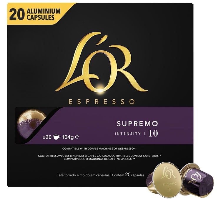 L'OR : Espresso - Capsules de café supremo N°10 - chronodrive