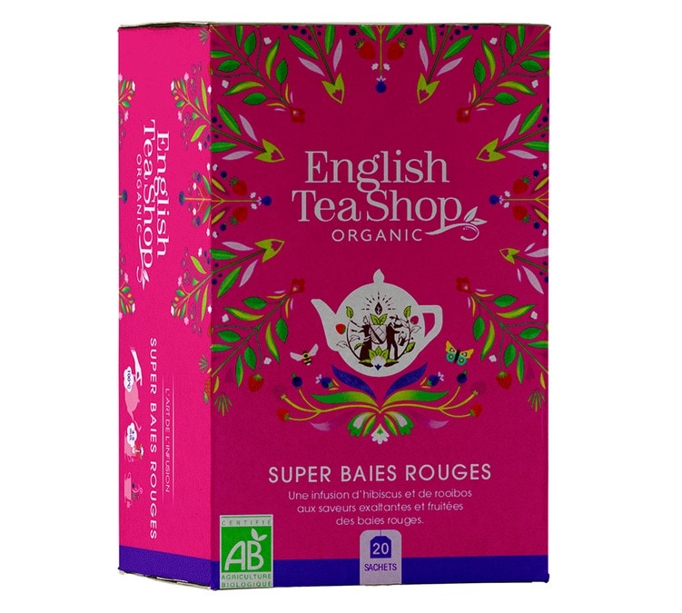 Infusion Super Baises Rouges Bio - 20 Mousselines The english tea shop