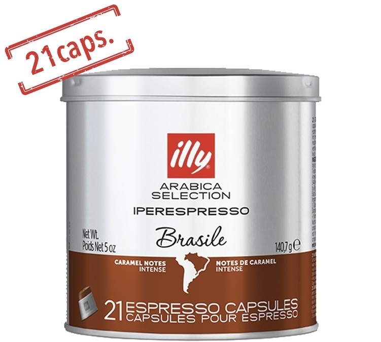 Illy Iperespresso Brasile coffee capsules x 21