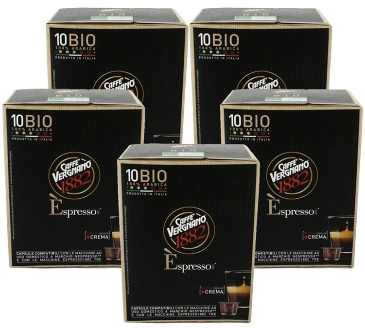 CAFFE VERGNANO 50 Capsules espresso bio compatibles vergnano