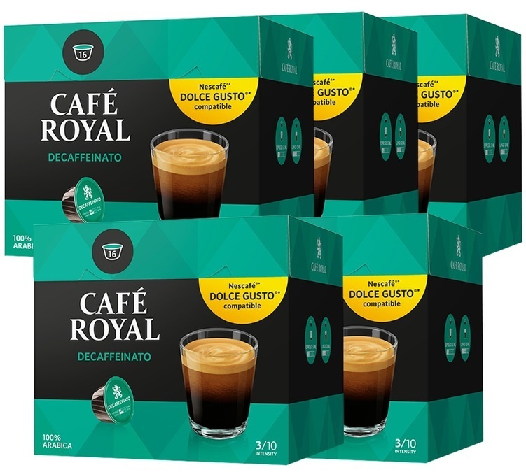 Café Royal 'Decaffeinato' decaffeinated coffee pods for Dolce Gusto x 80