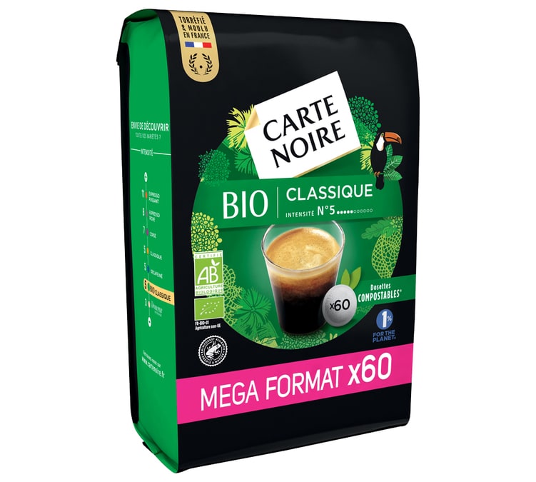 Dosette Senseo Carte Noire compatible - x60 Café BIO