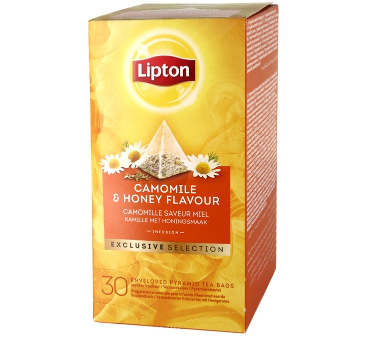 30 individuallywrapped chamomile and Honey pyramids tea bags Lipton