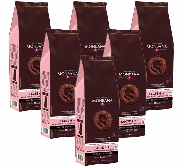 Lot De 6 Tasses à Chocolat Monbana - Céramique Blanche, Occasion En Bon état