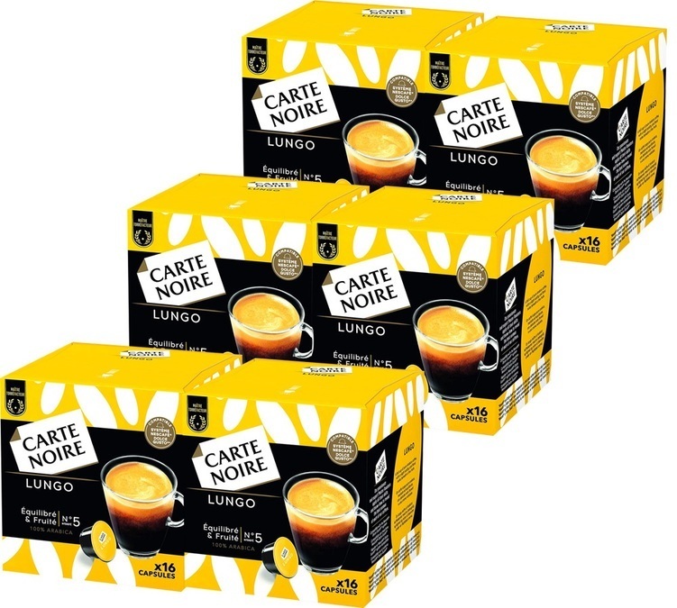 Carte Noire Lungo coffee pods for Dolce Gusto x 96