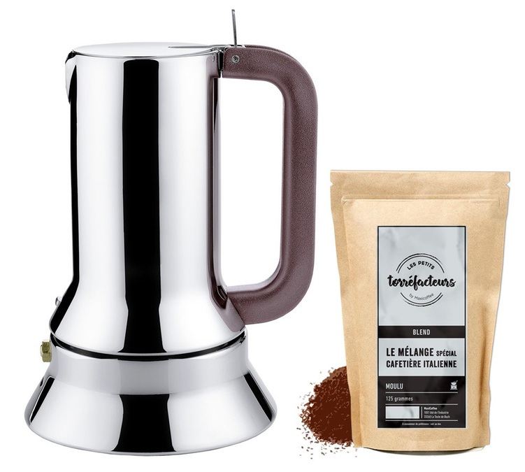 Alessi 9090 6cup moka pot suitable for induction hobs