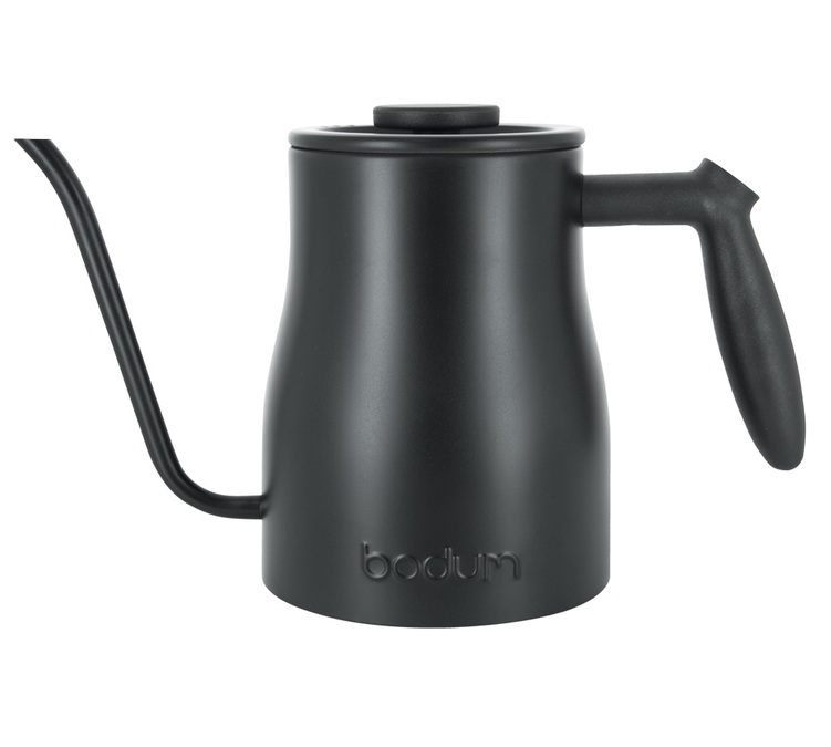 BODUM matte black traditional gooseneck kettle 1L for all heat sources