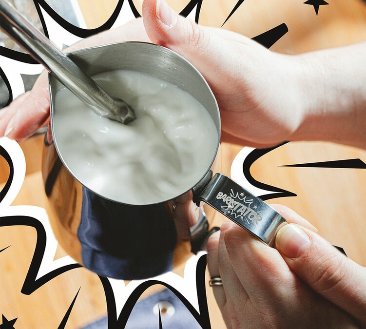 Pichet à mousse de lait – Pichet à vapeur – Acier inoxydable doré – Pichet  à mousse de lait