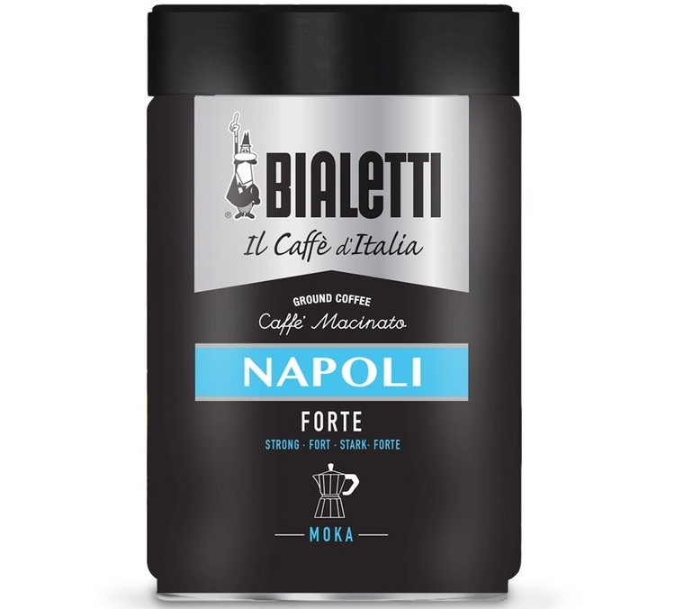 Bialetti ground coffee Napoli Forte for Moka Pot 250g italian coffee tin