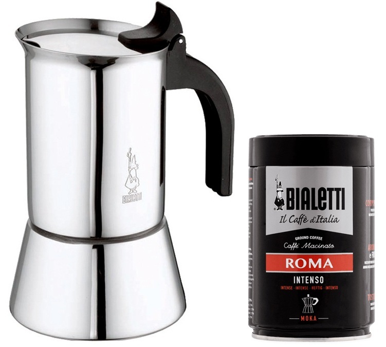 Cafetière italienne Bialetti Venus 10 tasses + café Roma