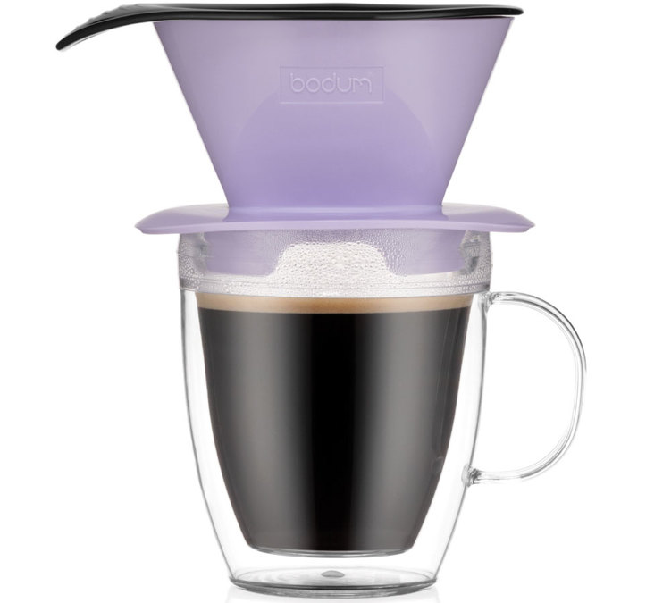 Bodum Pour Over Coffee Dripper with Double Wall Mug Verbena 35cl