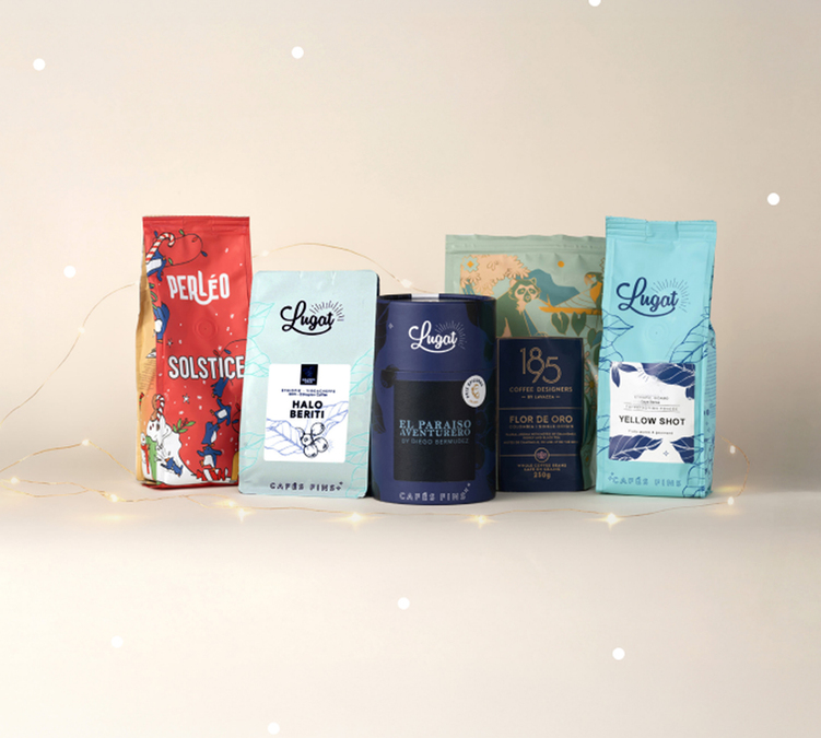 paquet 200g stanley blend lugat cafe en grain avec verre espresso