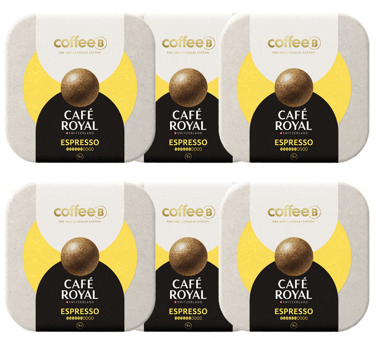 Café Royal Dosette de café CoffeeB Décaféiné - 9 boules de café